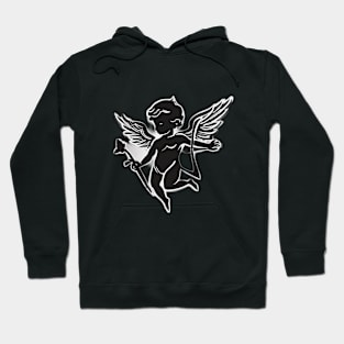 Seraphic Cupid Silhouette - Ethereal Angel Art No. 682 Hoodie